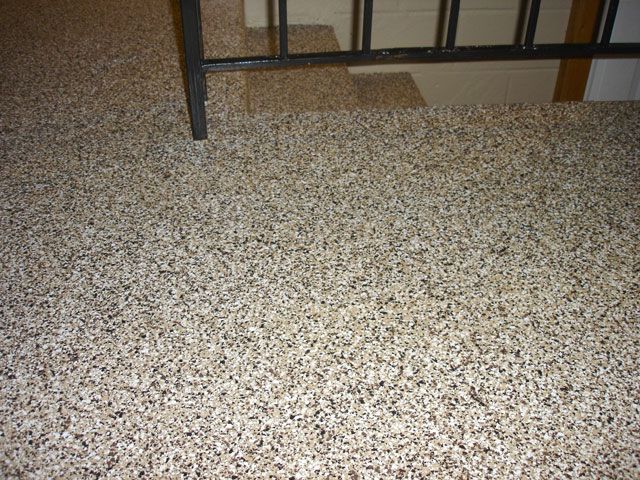 Decorative speckled floor finish from J&J’s gallery